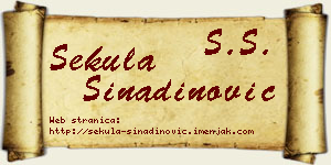 Sekula Sinadinović vizit kartica